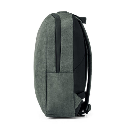 SHADES BPACK promotional laptop bag in grey (detail view) with custom logo branding