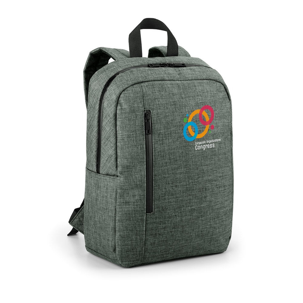 SHADES BPACK promotional laptop bag in grey with custom logo branding