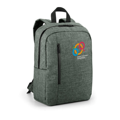 SHADES BPACK promotional laptop bag in grey with custom logo branding