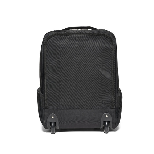 AVENIR promotional laptop bag in black (detail view) with custom logo branding