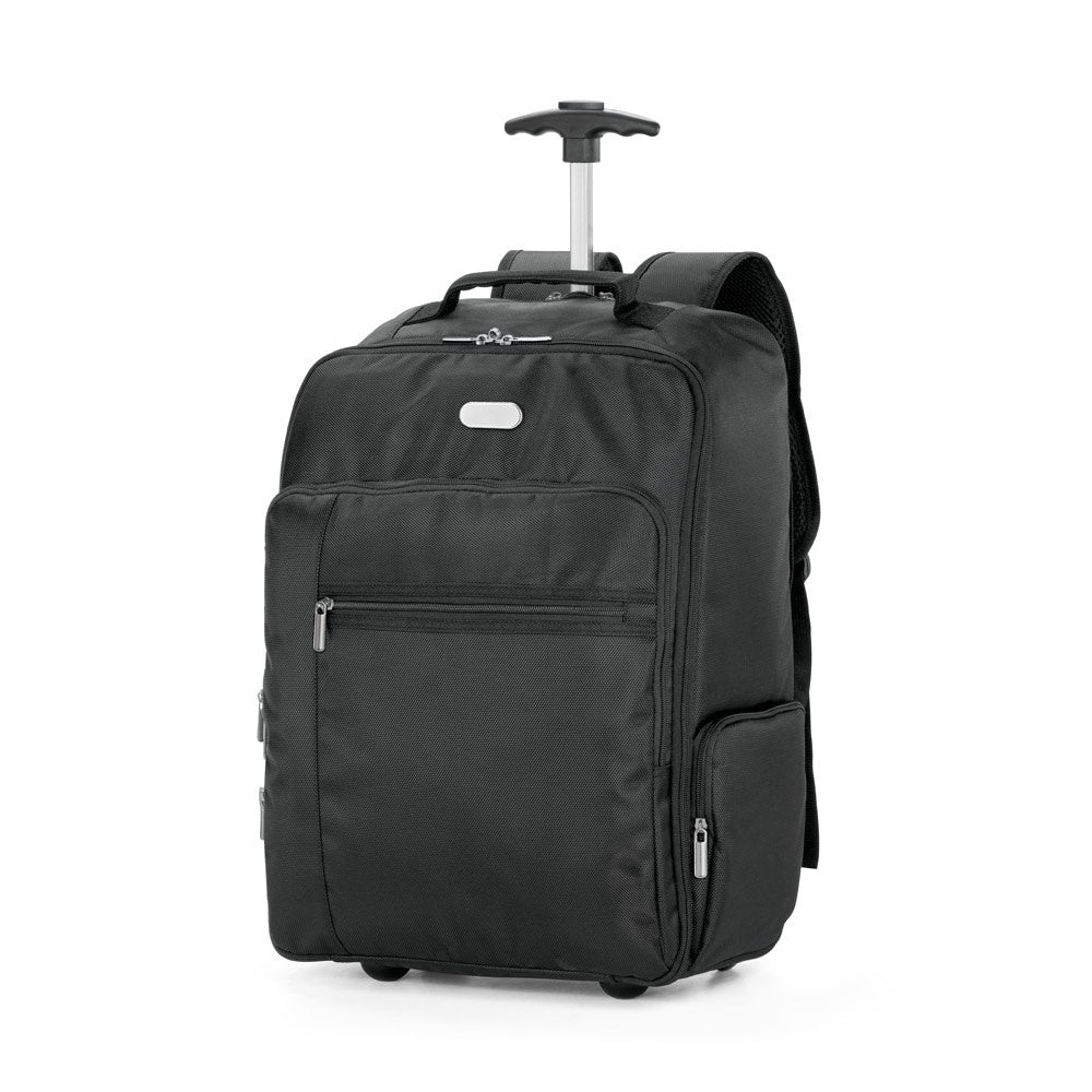 AVENIR promotional laptop bag in black with custom logo branding