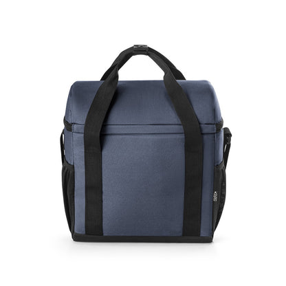 ROMA M promotional cooler bag in blue (detail view) with custom logo branding