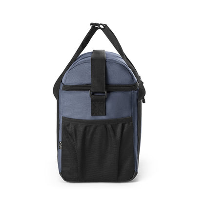 ROMA M promotional cooler bag in blue (detail view) with custom logo branding