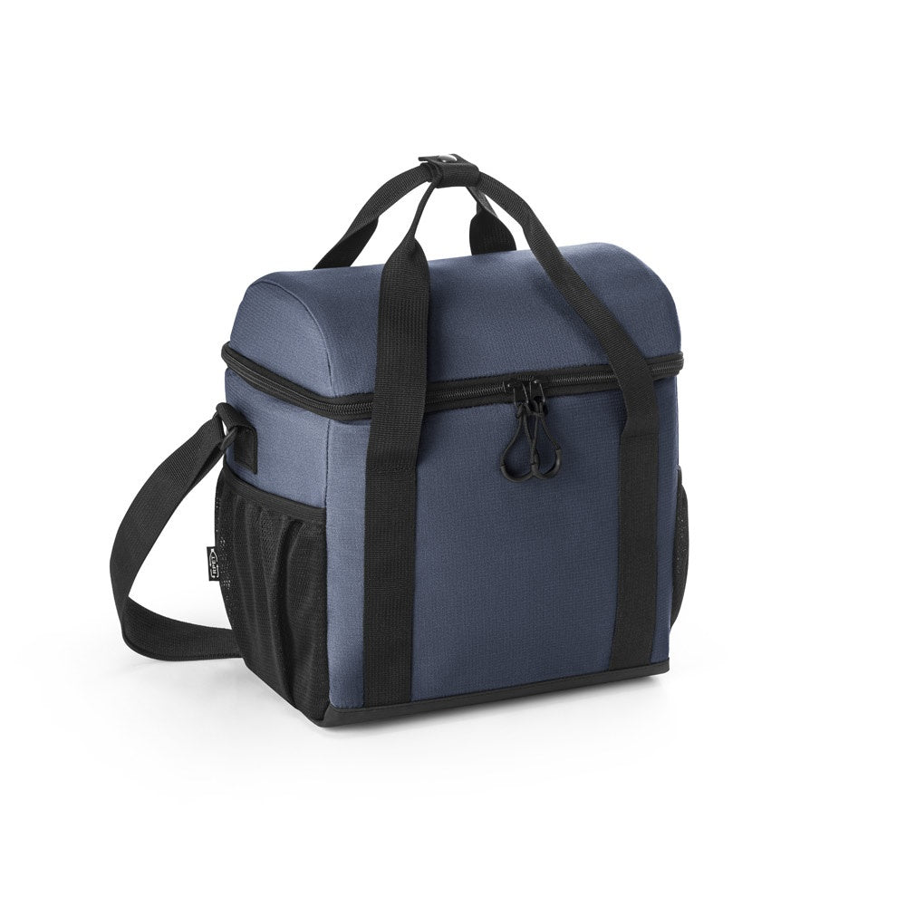 ROMA M promotional cooler bag in blue with custom logo branding