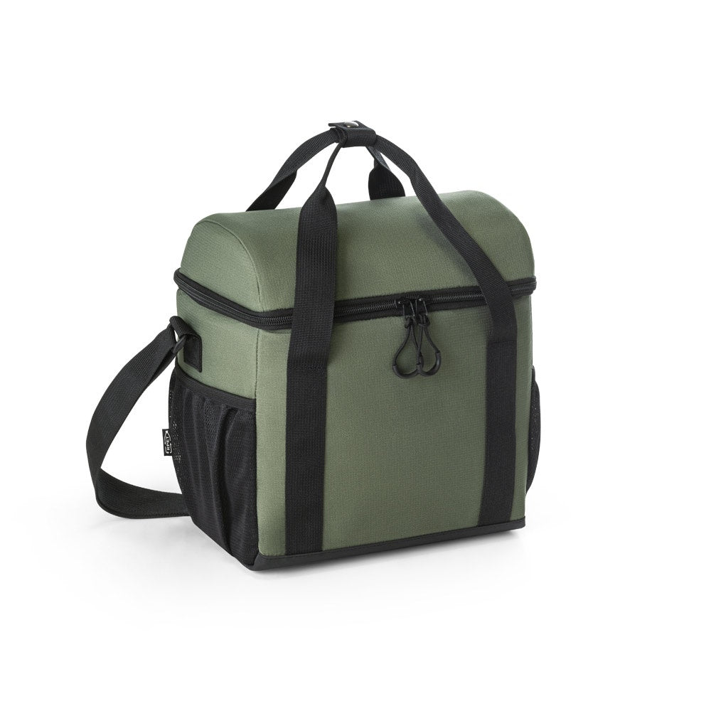 ROMA M promotional cooler bag in dark green with custom logo branding