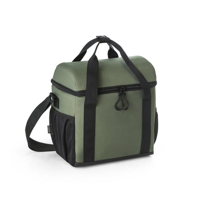 ROMA M promotional cooler bag in dark green with custom logo branding