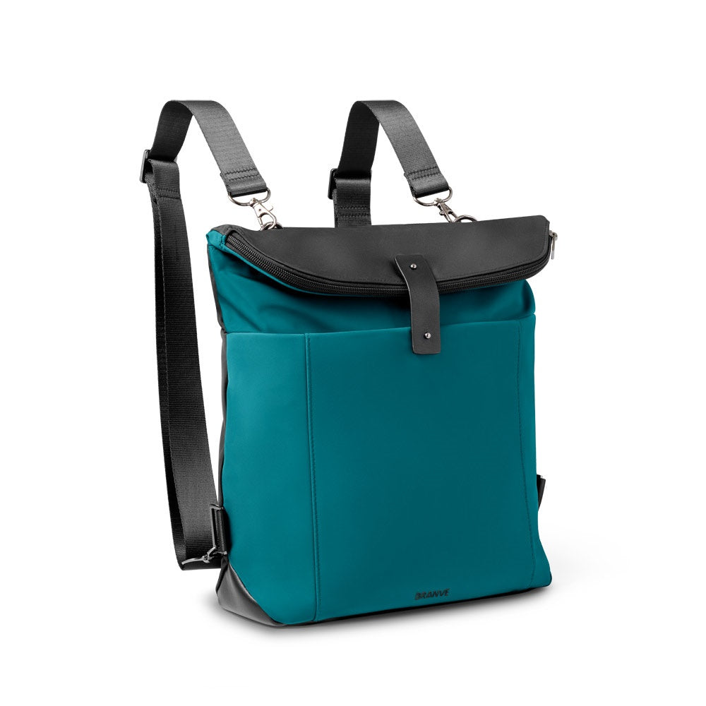 ROVER BACKPACK II promotional backpack in petrol blue with custom logo branding