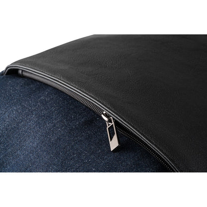 DIVERGENT BACKPACK I promotional laptop bag in navy blue (detail view) with custom logo branding