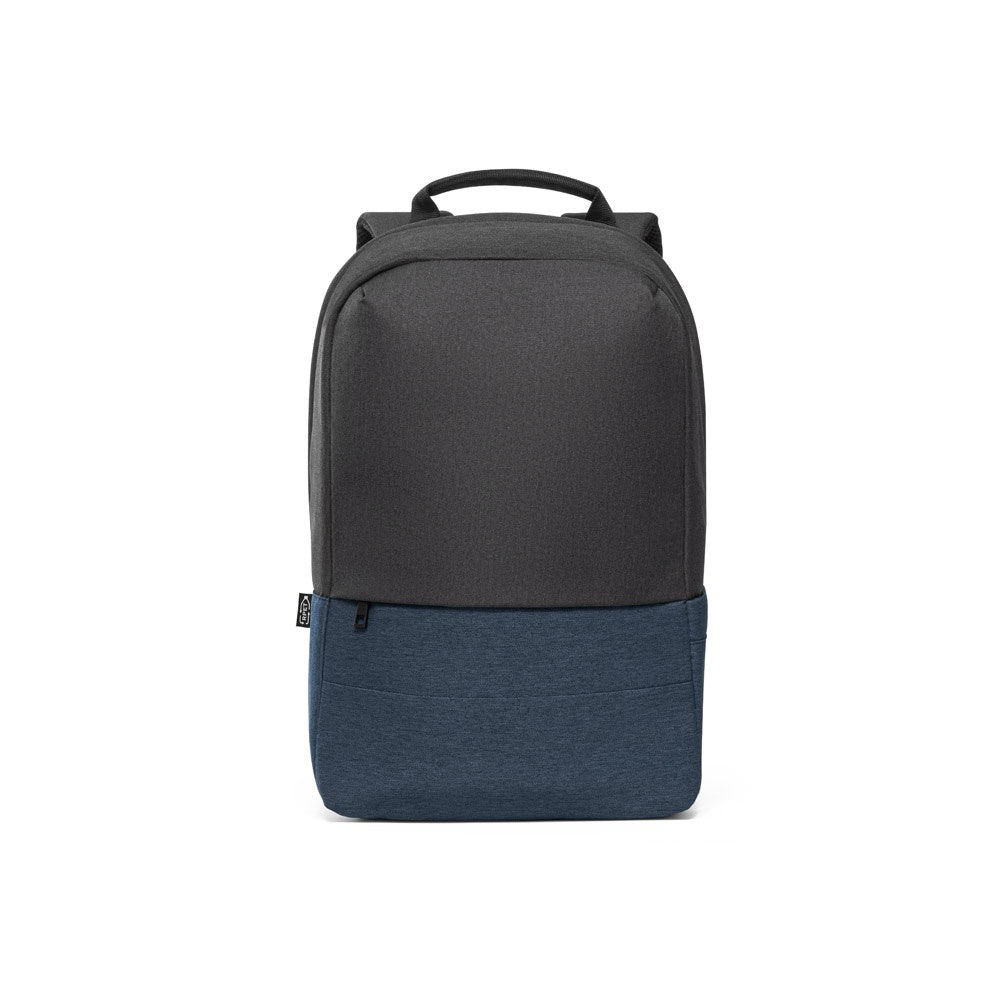 GENOA BPACK promotional backpack in blue (detail view) with custom logo branding