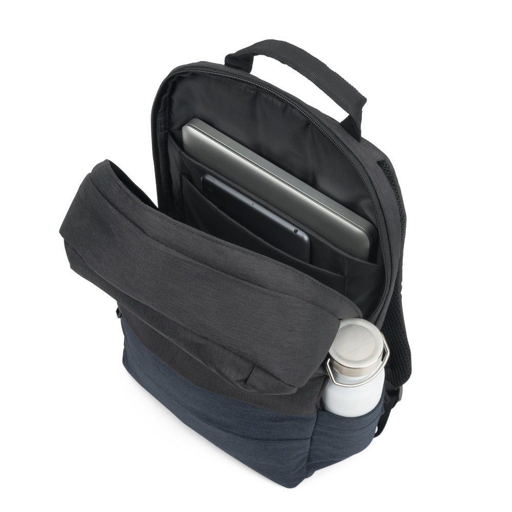 GENOA BPACK promotional backpack in blue with custom logo branding