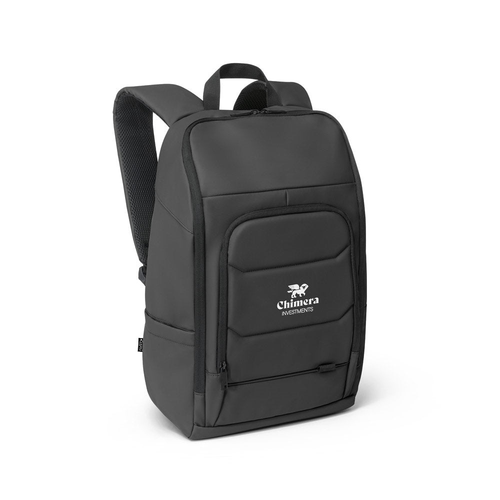TOULON promotional laptop bag in black with custom logo branding