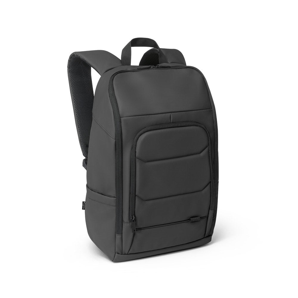 TOULON promotional laptop bag in black with custom logo branding