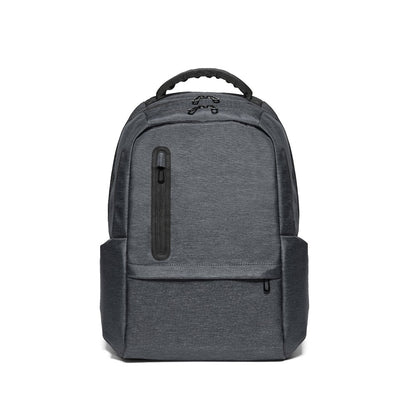 RE-BOSTON promotional laptop bag in dark grey (detail view) with custom logo branding