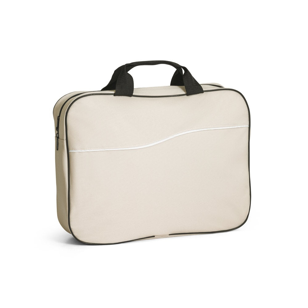 DOHA promotional document folder in beige with custom logo branding