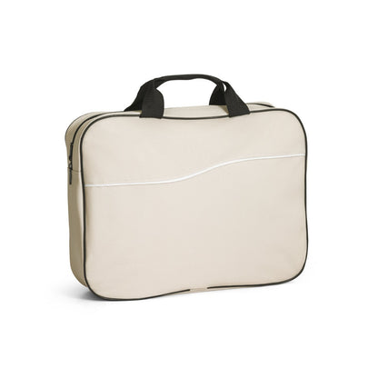 DOHA promotional document folder in beige with custom logo branding