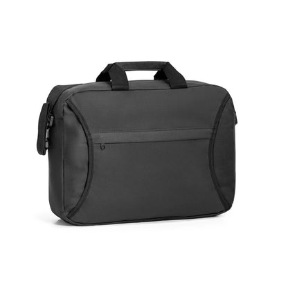 SEOUL promotional document folder in black with custom logo branding