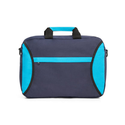 SEOUL promotional document folder in blue (detail view) with custom logo branding