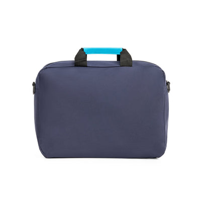 SEOUL promotional document folder in blue (detail view) with custom logo branding