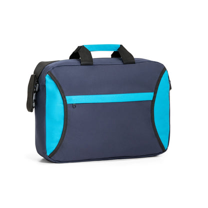 SEOUL promotional document folder in blue with custom logo branding