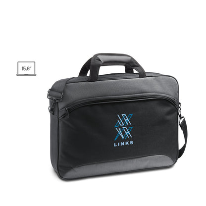 SANTANA promotional laptop bag (complete set view) with custom logo branding
