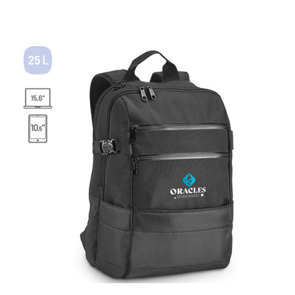 ZIPPERS BPACK promotional laptop bag (complete set view) with custom logo branding