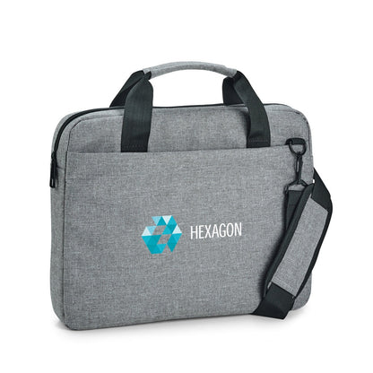 GRAPHS LAPTOP promotional laptop bag in light grey with custom logo branding