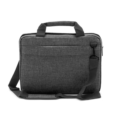 GRAPHS LAPTOP promotional laptop bag in dark grey (detail view) with custom logo branding