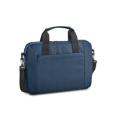METZ promotional laptop bag in blue with custom logo branding