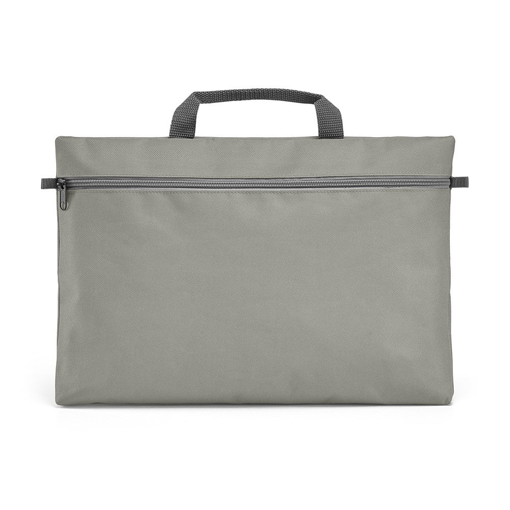 MILO promotional document folder in grey with custom logo branding