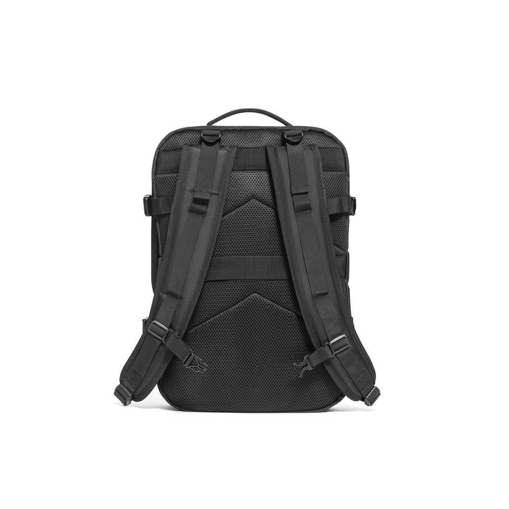 DALLAS promotional laptop bag in black (detail view) with custom logo branding