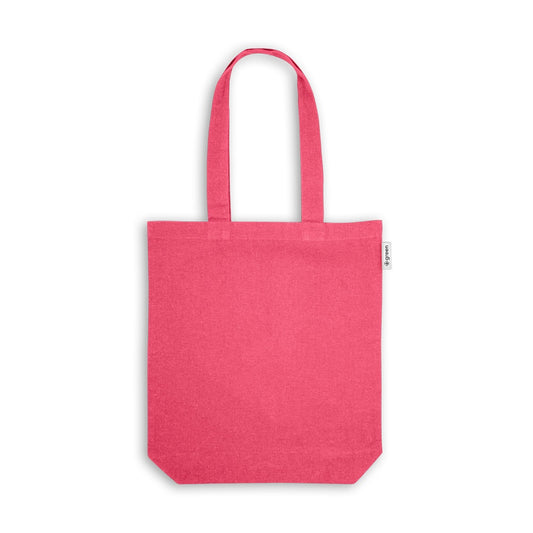 MERIDA promotional tote bag in pink (detail view) with custom logo branding