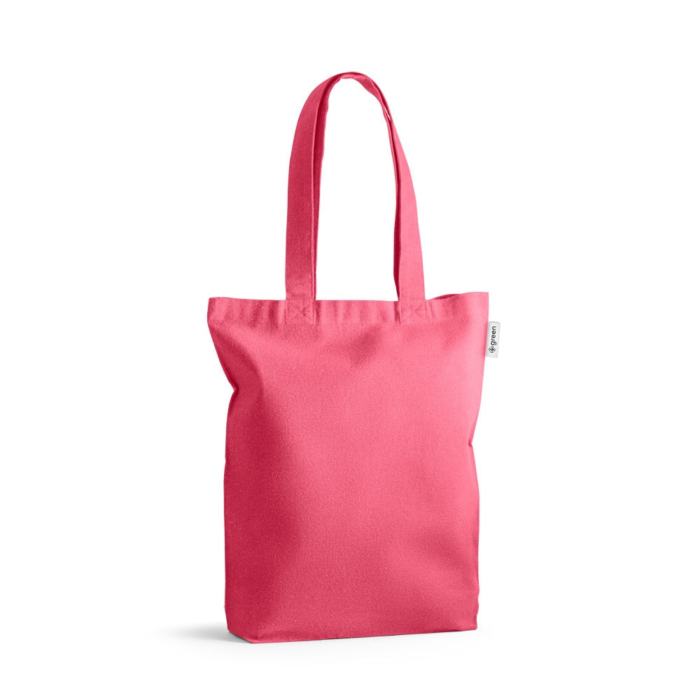 MERIDA promotional tote bag in pink with custom logo branding
