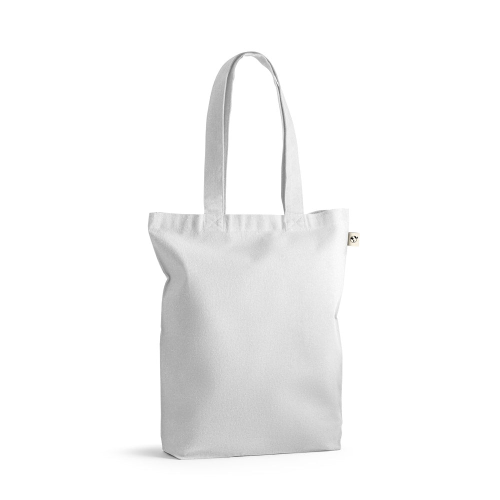 MERIDA promotional tote bag in white with custom logo branding