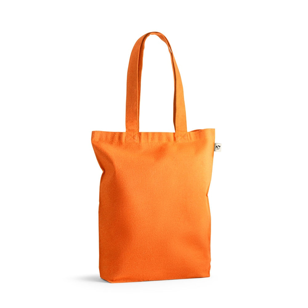 MERIDA promotional tote bag in orange with custom logo branding