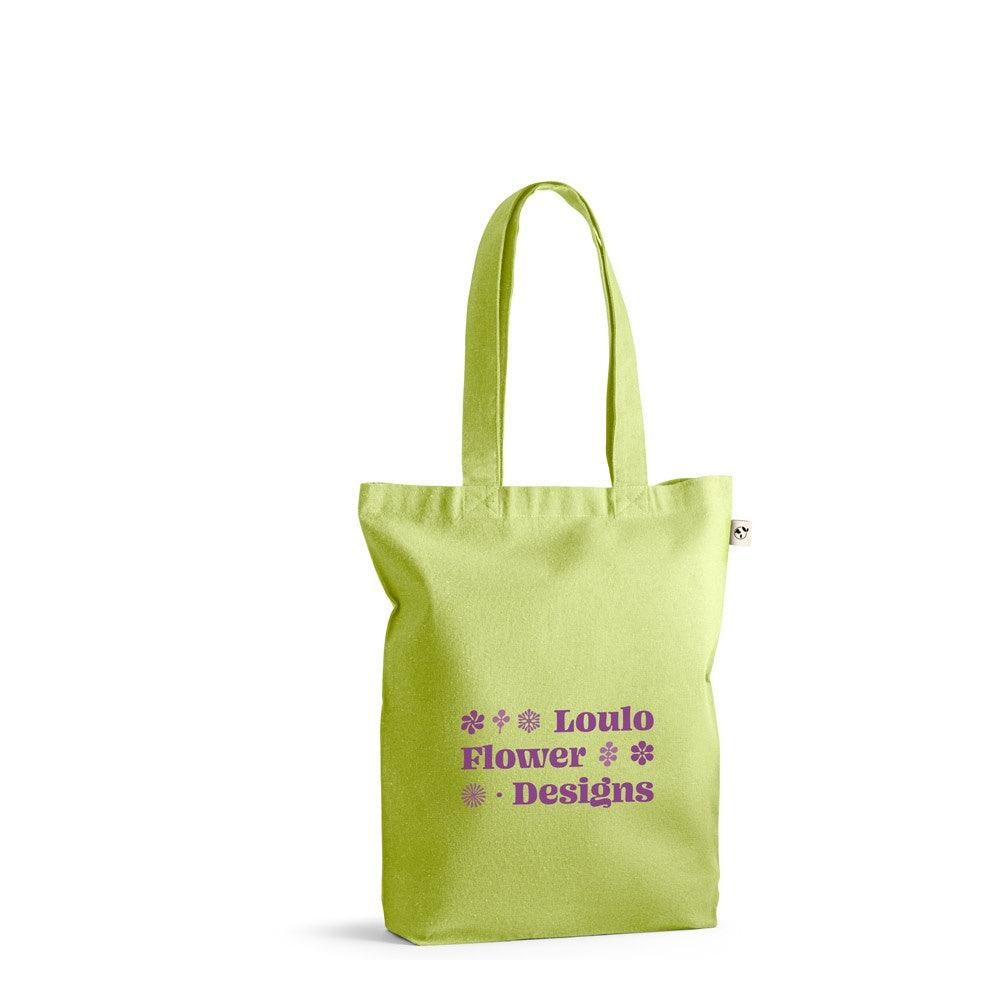 MERIDA promotional tote bag (complete set view) with custom logo branding