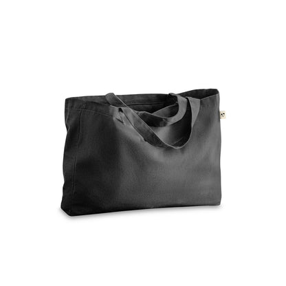 CAMDEN promotional tote bag in black with custom logo branding