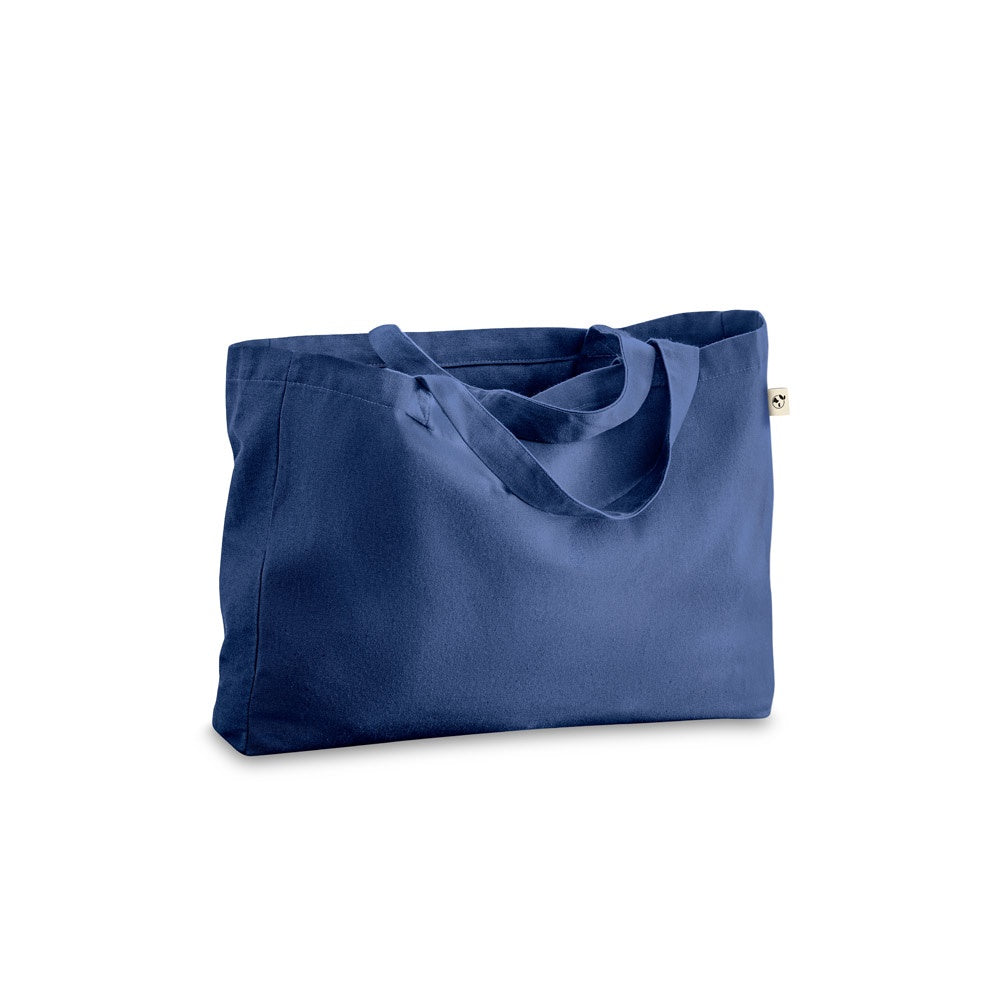 CAMDEN promotional tote bag in blue with custom logo branding