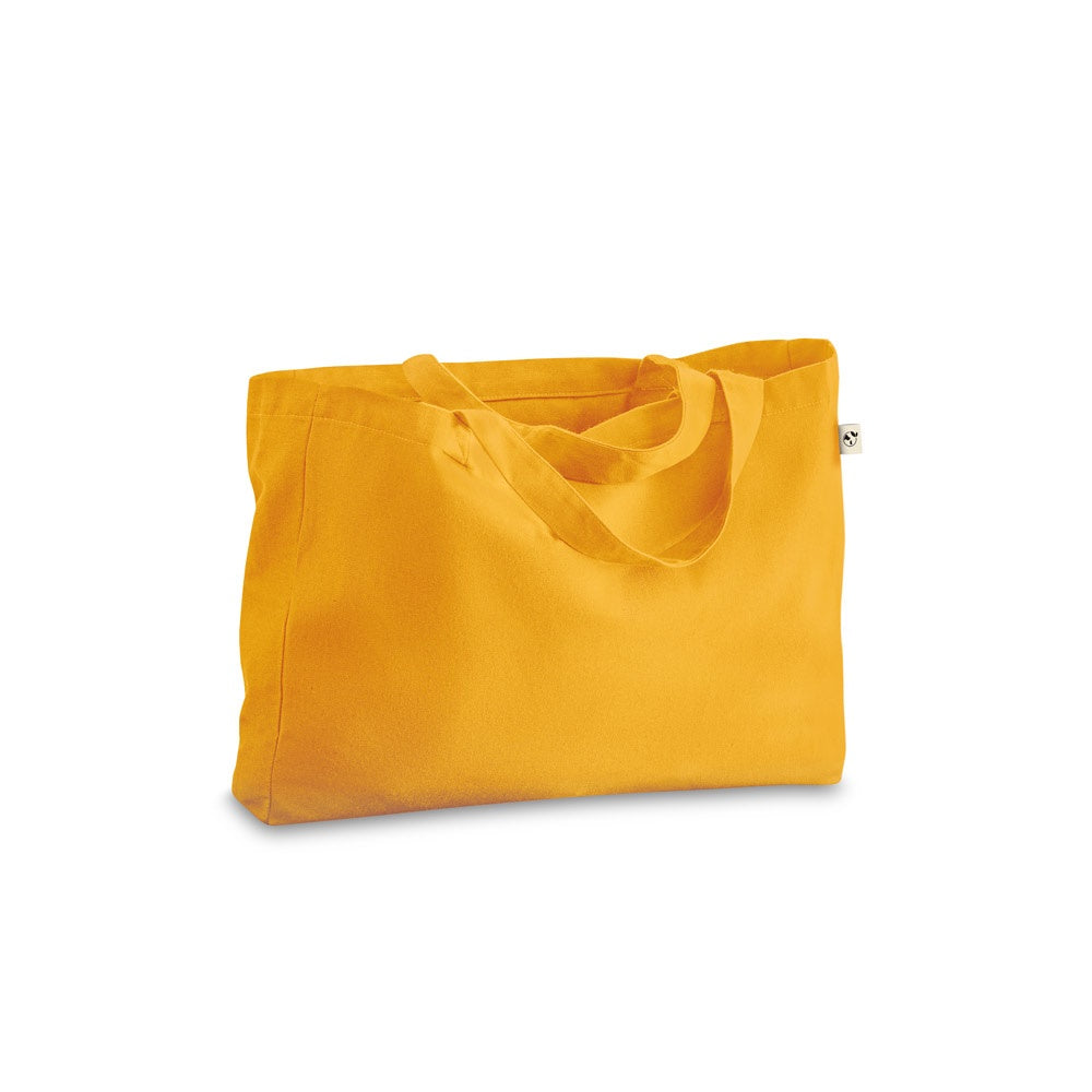 CAMDEN promotional tote bag in yellow with custom logo branding