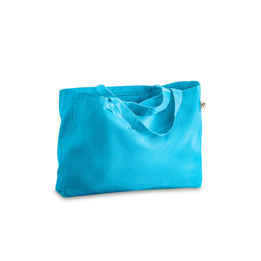 CAMDEN promotional tote bag in light blue with custom logo branding