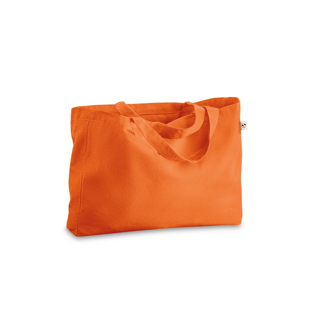 CAMDEN promotional tote bag in orange with custom logo branding