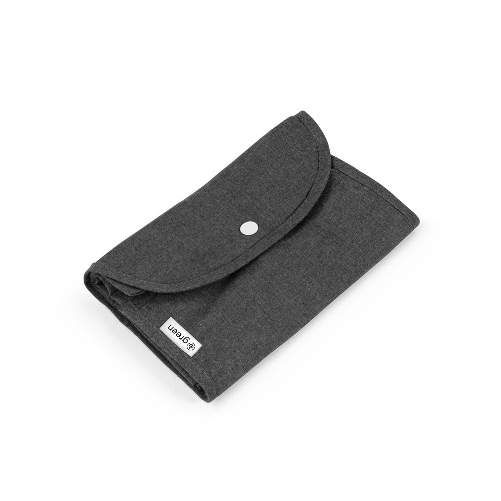 SIENA promotional tote bag in black (detail view) with custom logo branding