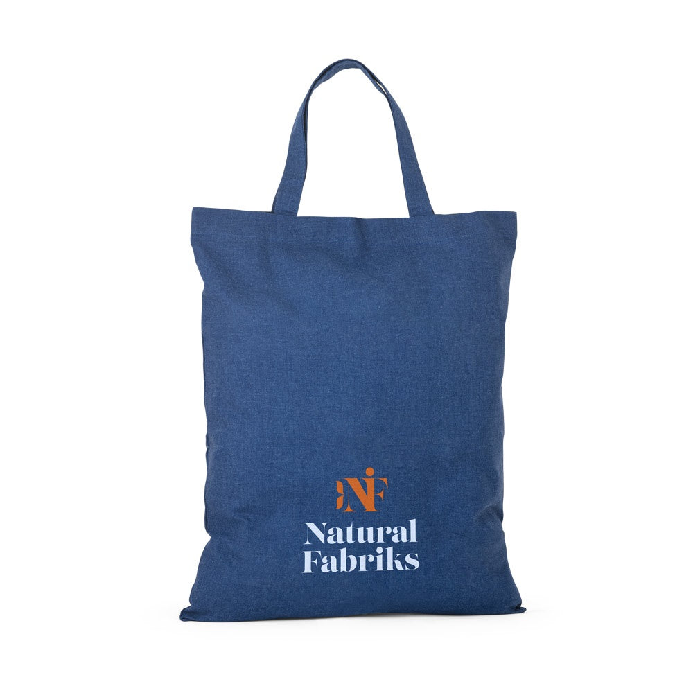 SIENA promotional tote bag in blue with custom logo branding