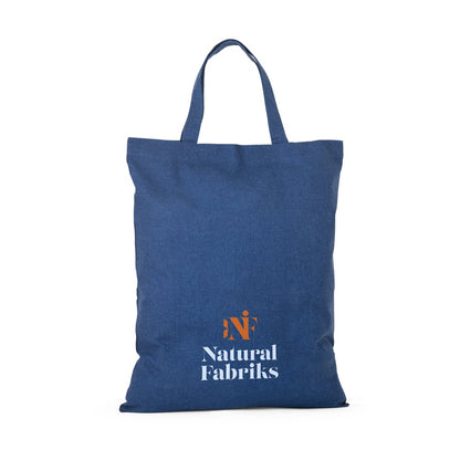 SIENA promotional tote bag in blue with custom logo branding