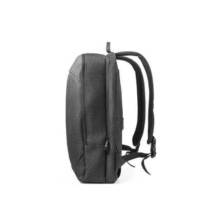 ALEXANDRIA promotional laptop bag in dark grey (detail view) with custom logo branding