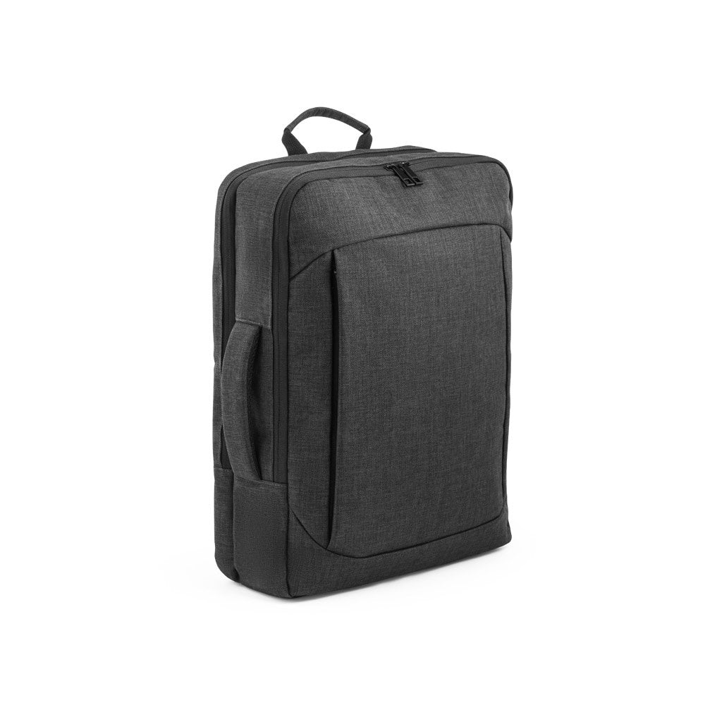 ALEXANDRIA promotional laptop bag in dark grey with custom logo branding