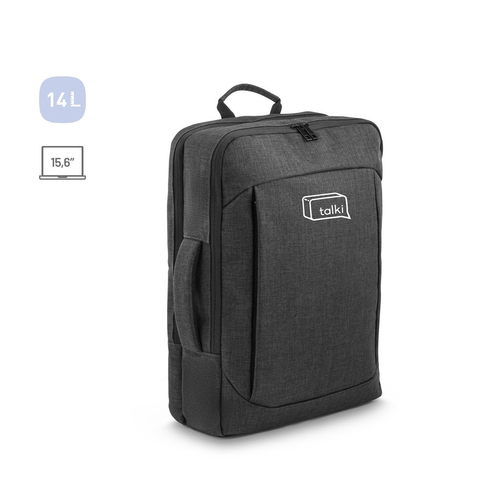 ALEXANDRIA promotional laptop bag (complete set view) with custom logo branding