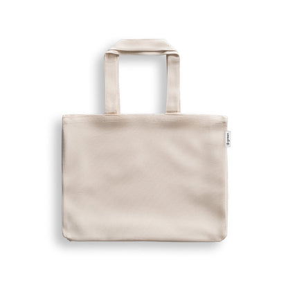 PARMA promotional tote bag in light natural (detail view) with custom logo branding