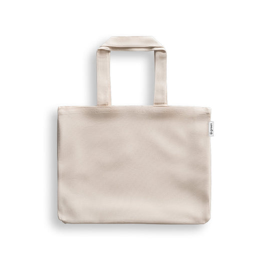 PARMA promotional tote bag in light natural (detail view) with custom logo branding
