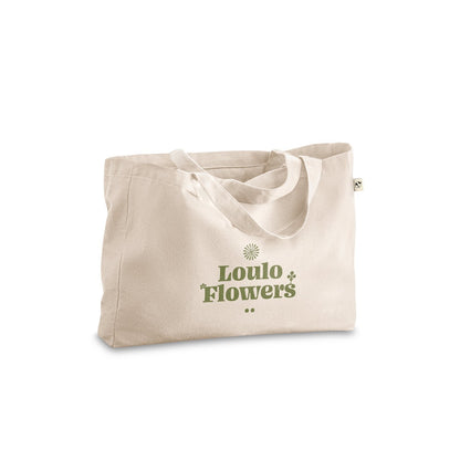 PARMA promotional tote bag in light natural with custom logo branding