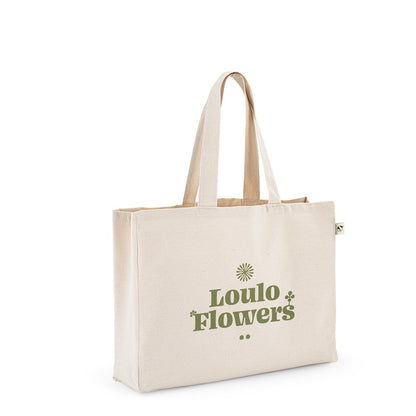 PARMA promotional tote bag (complete set view) with custom logo branding